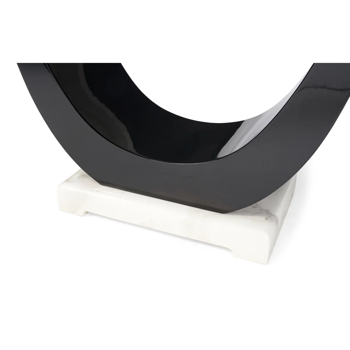 Novara 200cm White and Black Pedestal Marble Dining Table – image 9