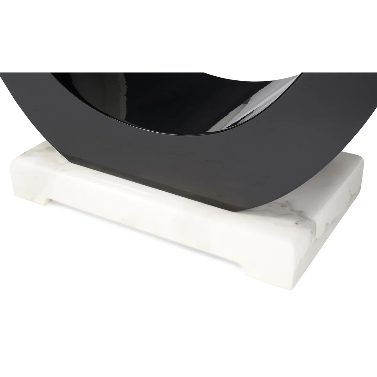 Novara 200cm White and Black Pedestal Marble Dining Table – image 10