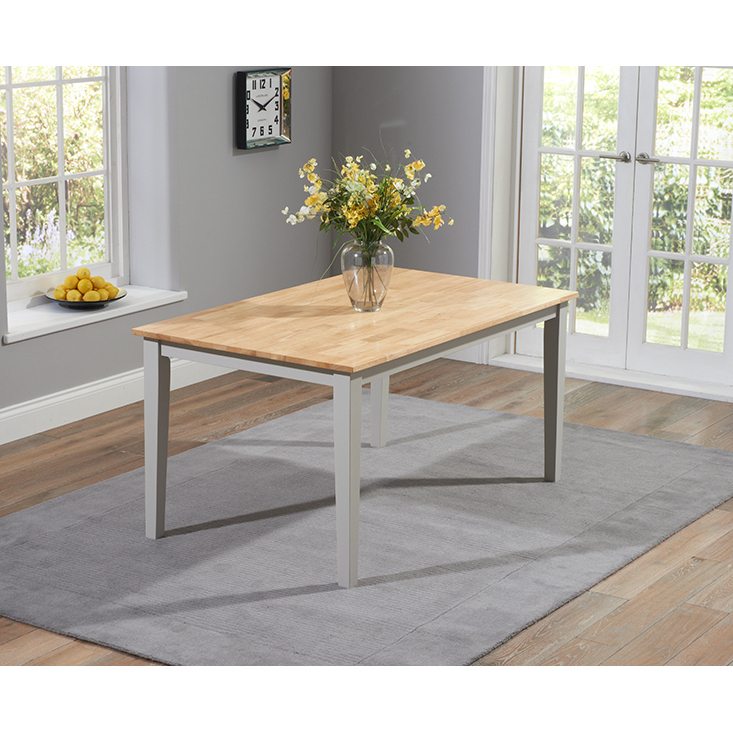 Chiltern 150cm Grey and Oak Dining Table – image 2