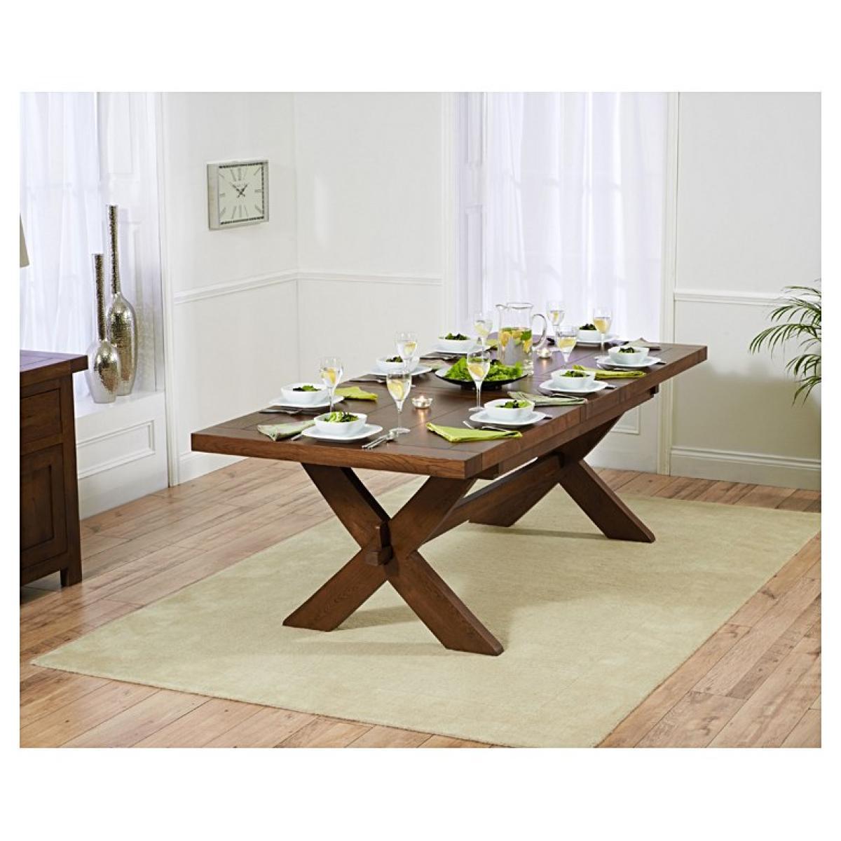 Ex-display Bordeaux 200cm Dark Oak Extending Dining Table – image 3