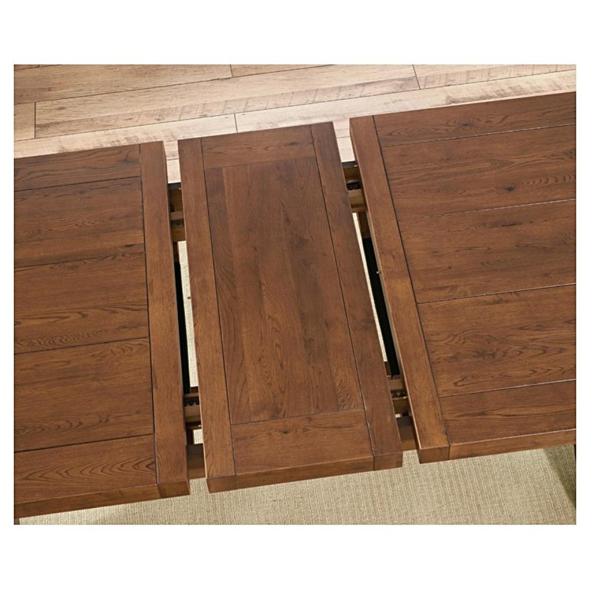 Ex-display Bordeaux 200cm Dark Oak Extending Dining Table – image 5