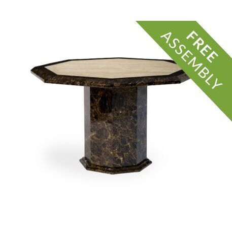 Tenore 120cm Octagonal Marble Dining Table – image 3
