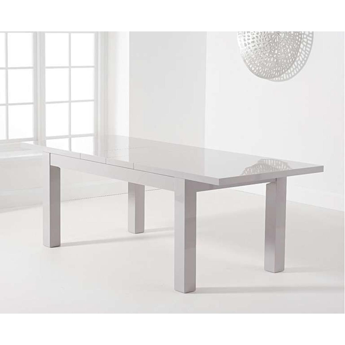 Ex-display Atlanta 160cm Extending Light Grey High Gloss Dining Table – image 3