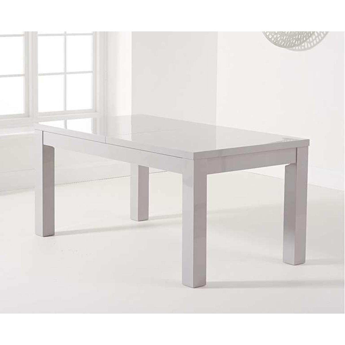 Ex-display Atlanta 160cm Extending Light Grey High Gloss Dining Table – image 4