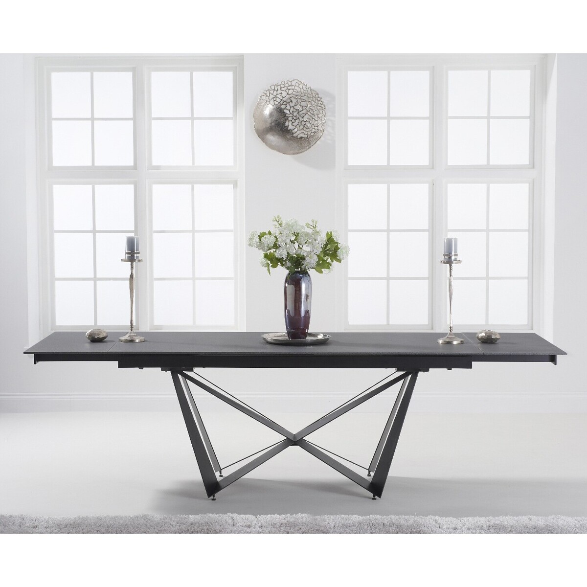 Blenheim 180cm Extending Grey Stone Dining Table – image 2