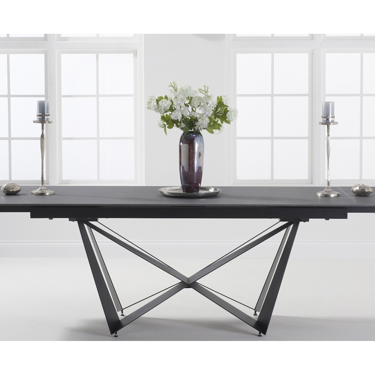Blenheim 180cm Extending Grey Stone Dining Table – image 3