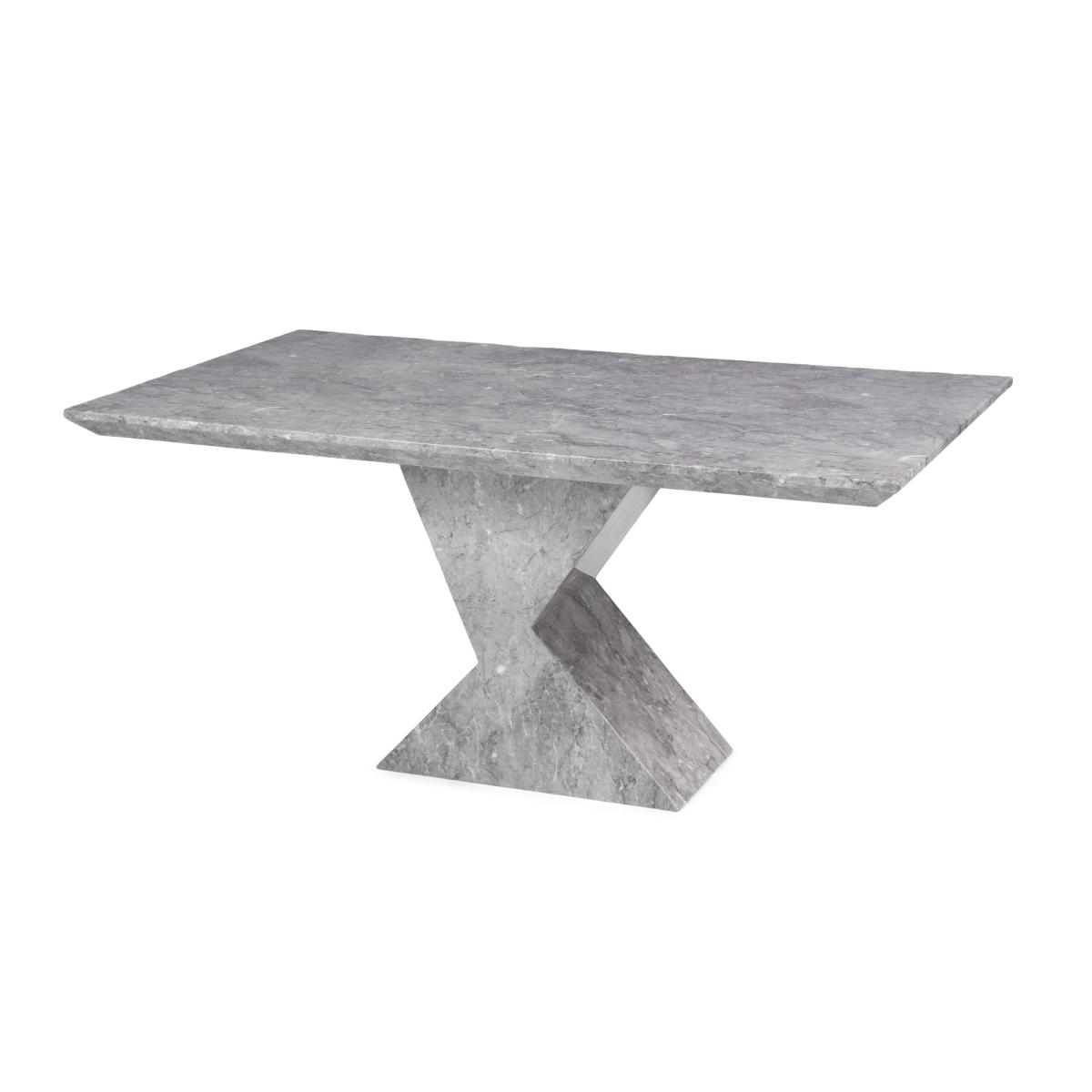 Aaron 160cm Marble Grey Dining Table – image 5