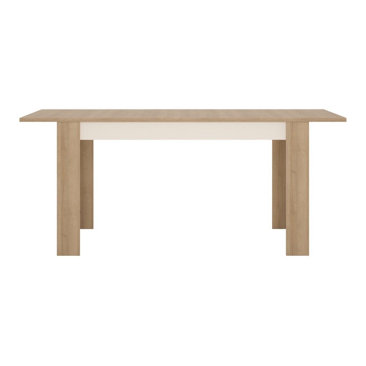 Miribel 140cm Extending Dining Table in Oak and White High Gloss – image 2