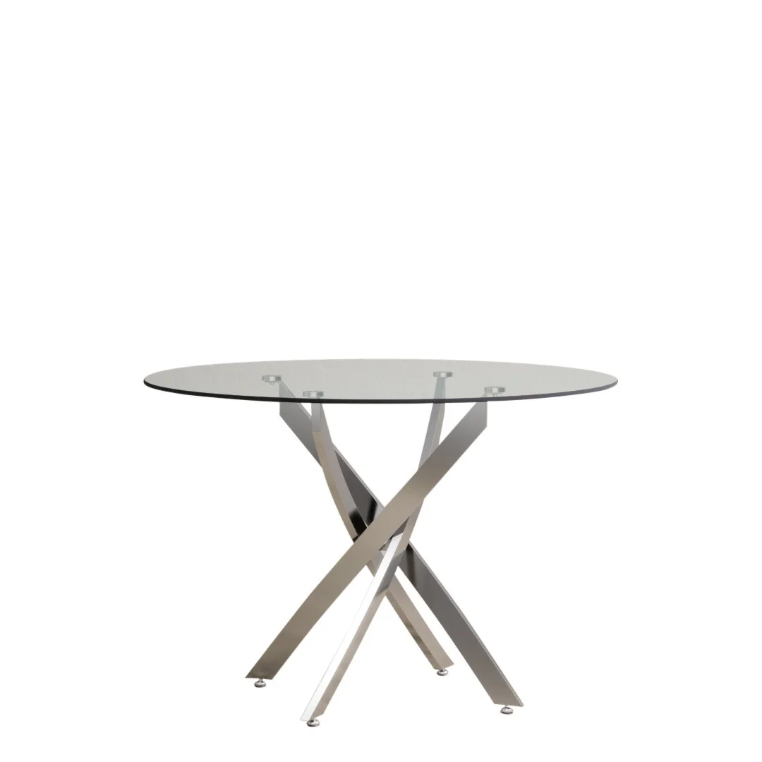 Bernini 110cm Black Leg Glass Dining Table – image 10