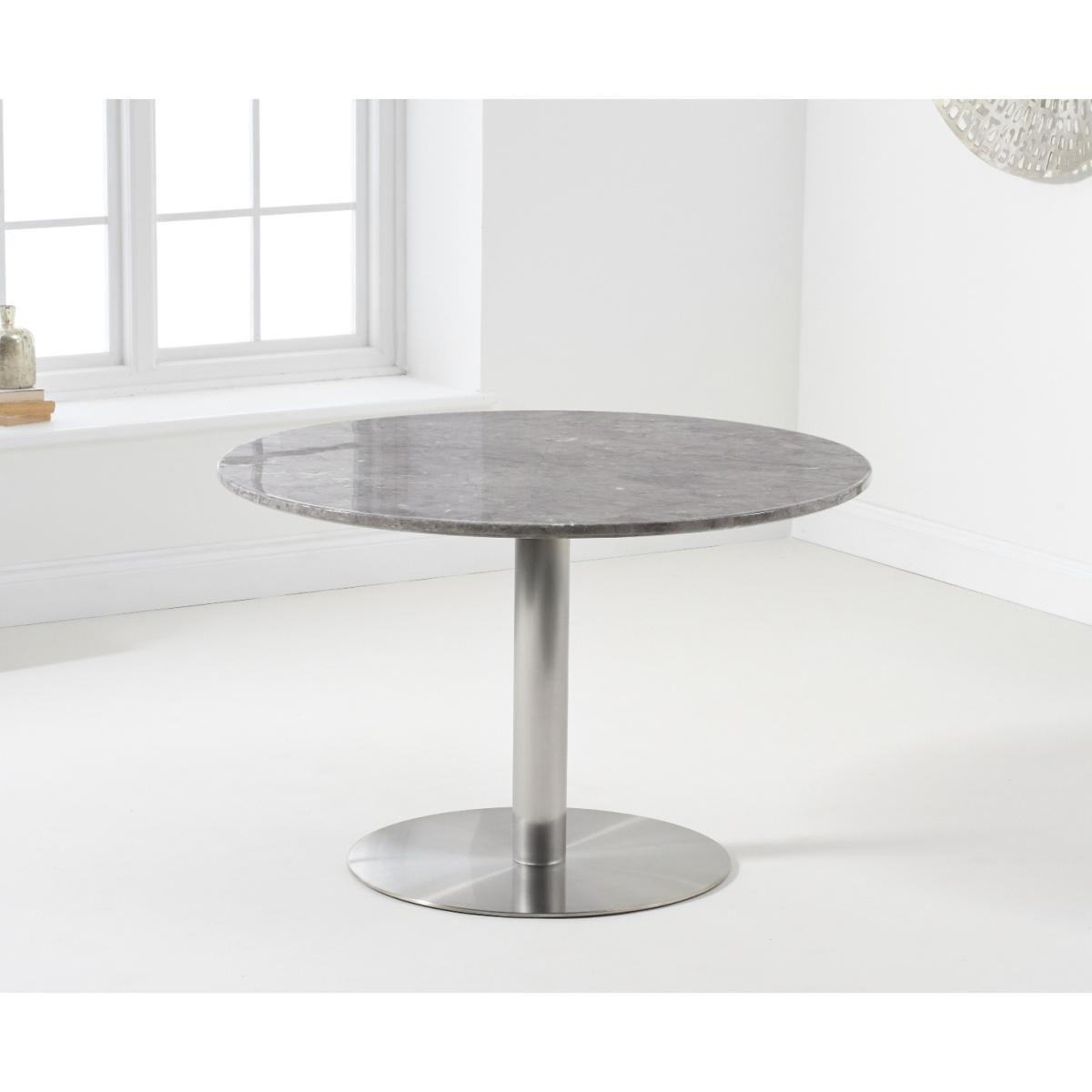 Bali 120cm Round Marble Grey Dining Table – image 2