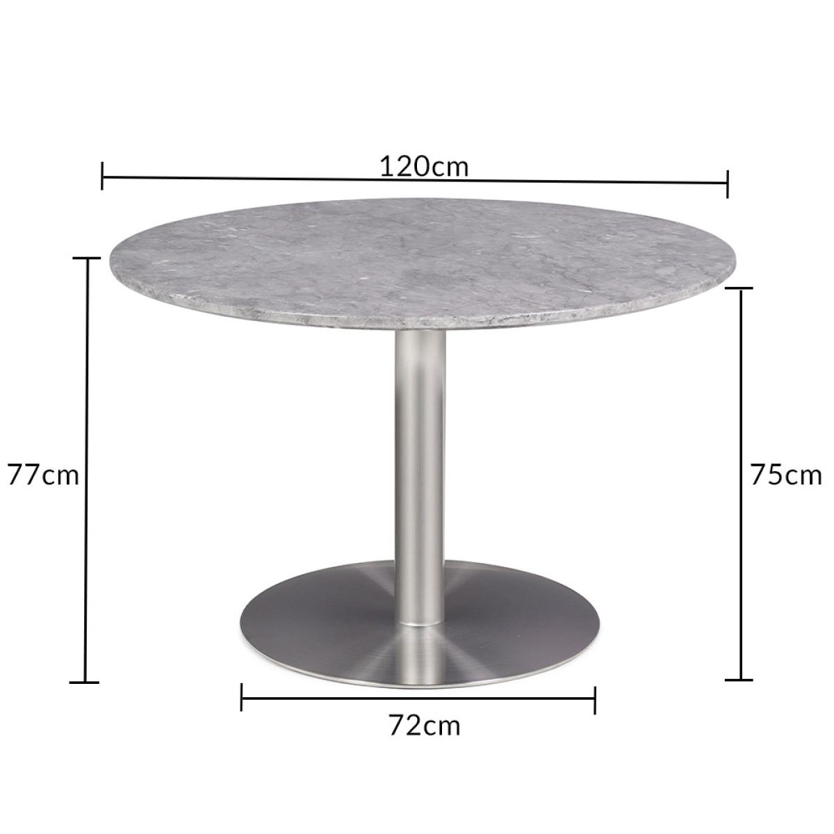 Bali 120cm Round Marble Grey Dining Table – image 11