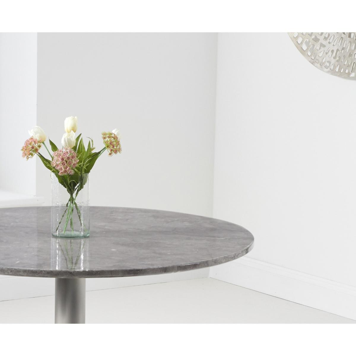 Bali 120cm Round Marble Grey Dining Table – image 3