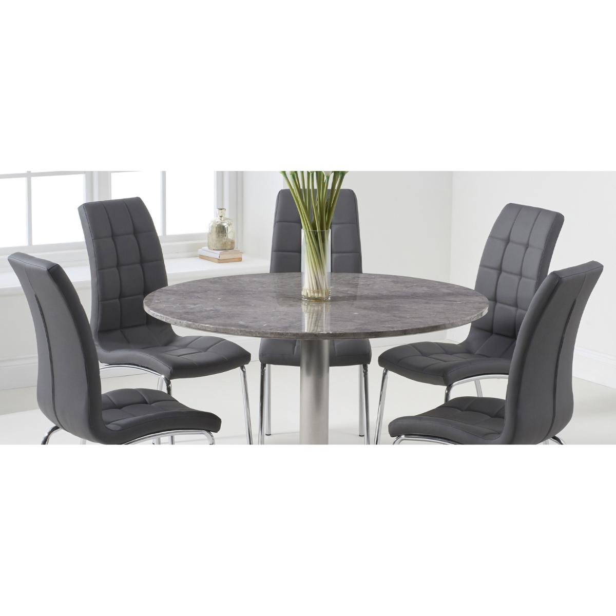 Bali 120cm Round Marble Grey Dining Table – image 8