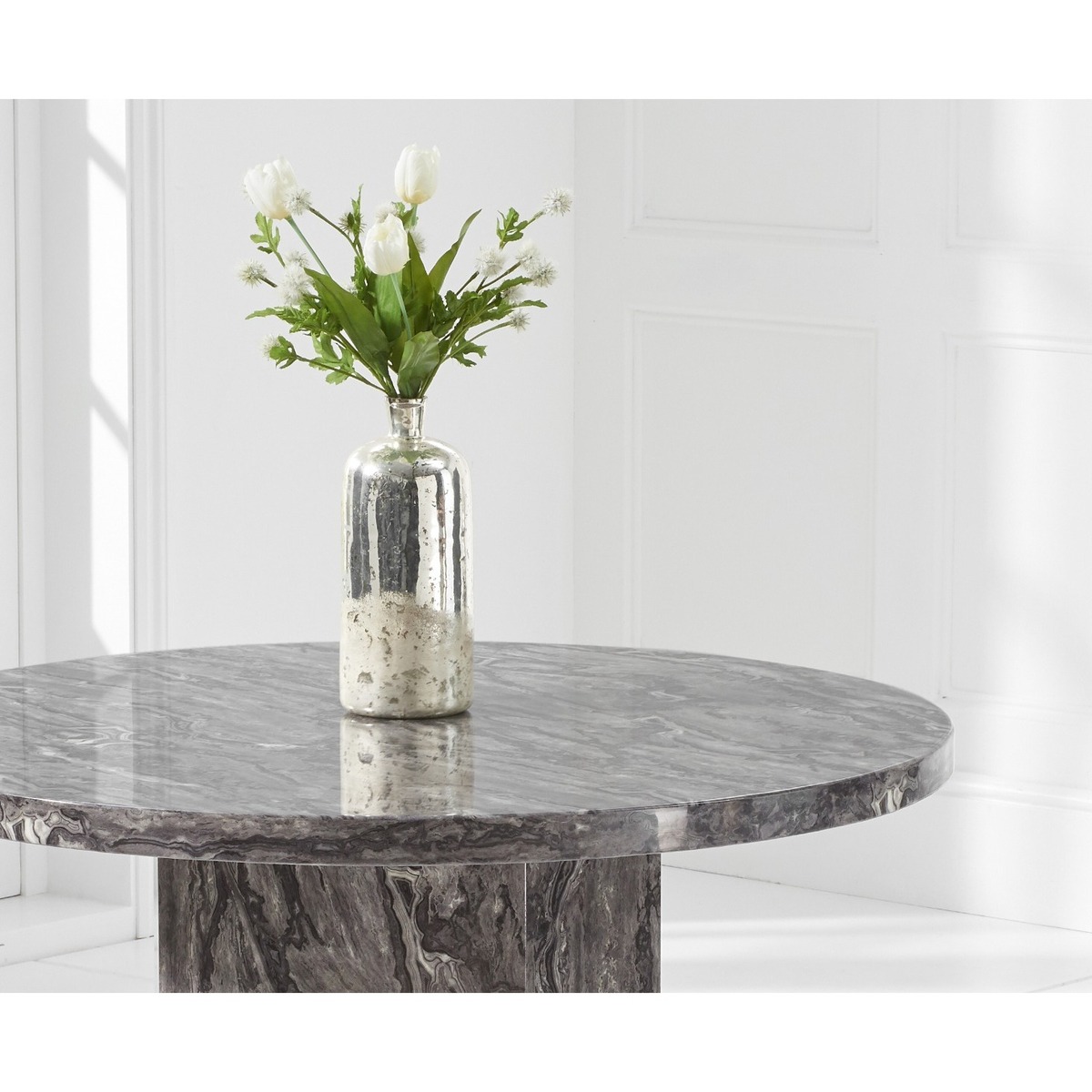 Crema Grey Round Marble Dining Table – image 3