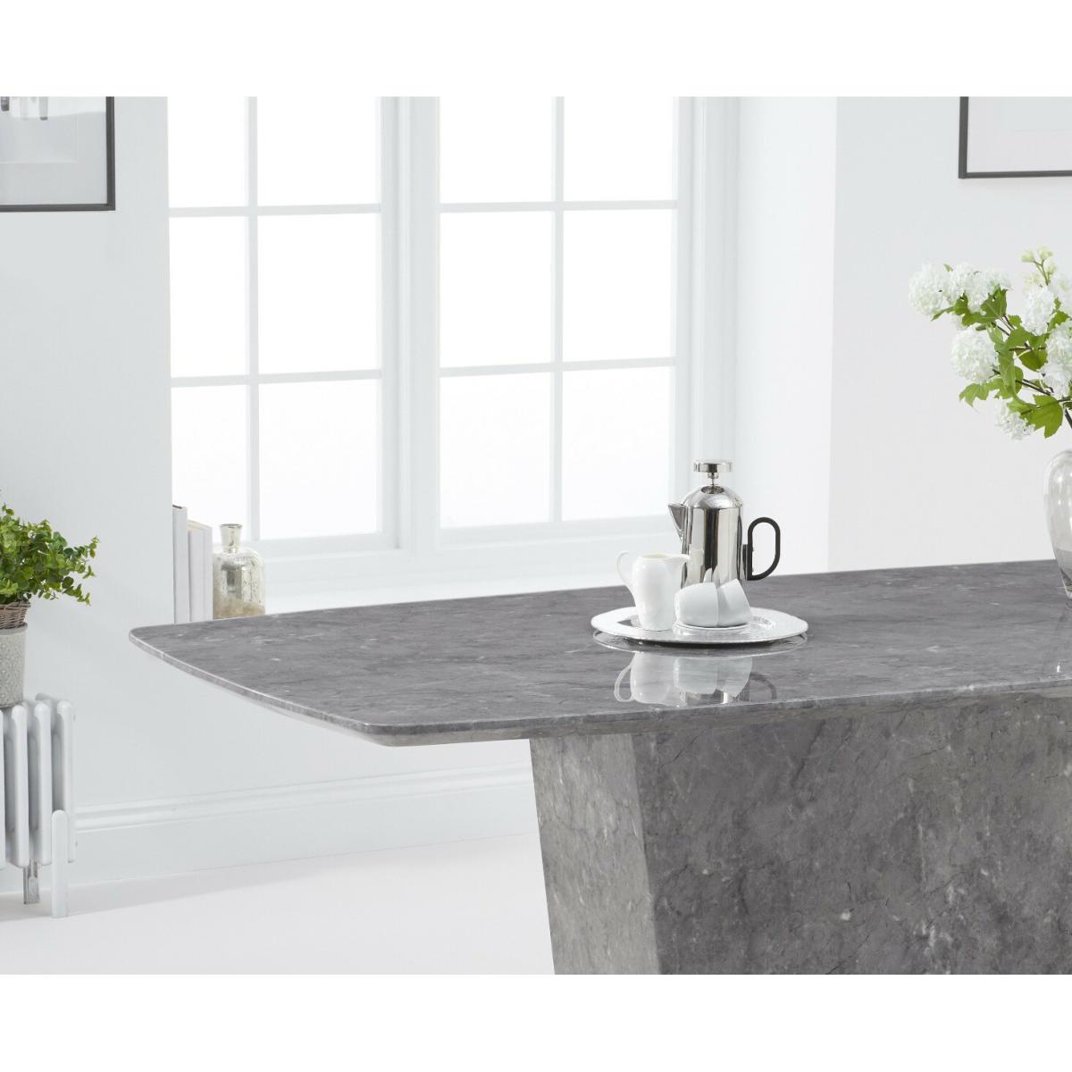 Ex-display Francesca 200cm Grey Marble Dining Table – image 2