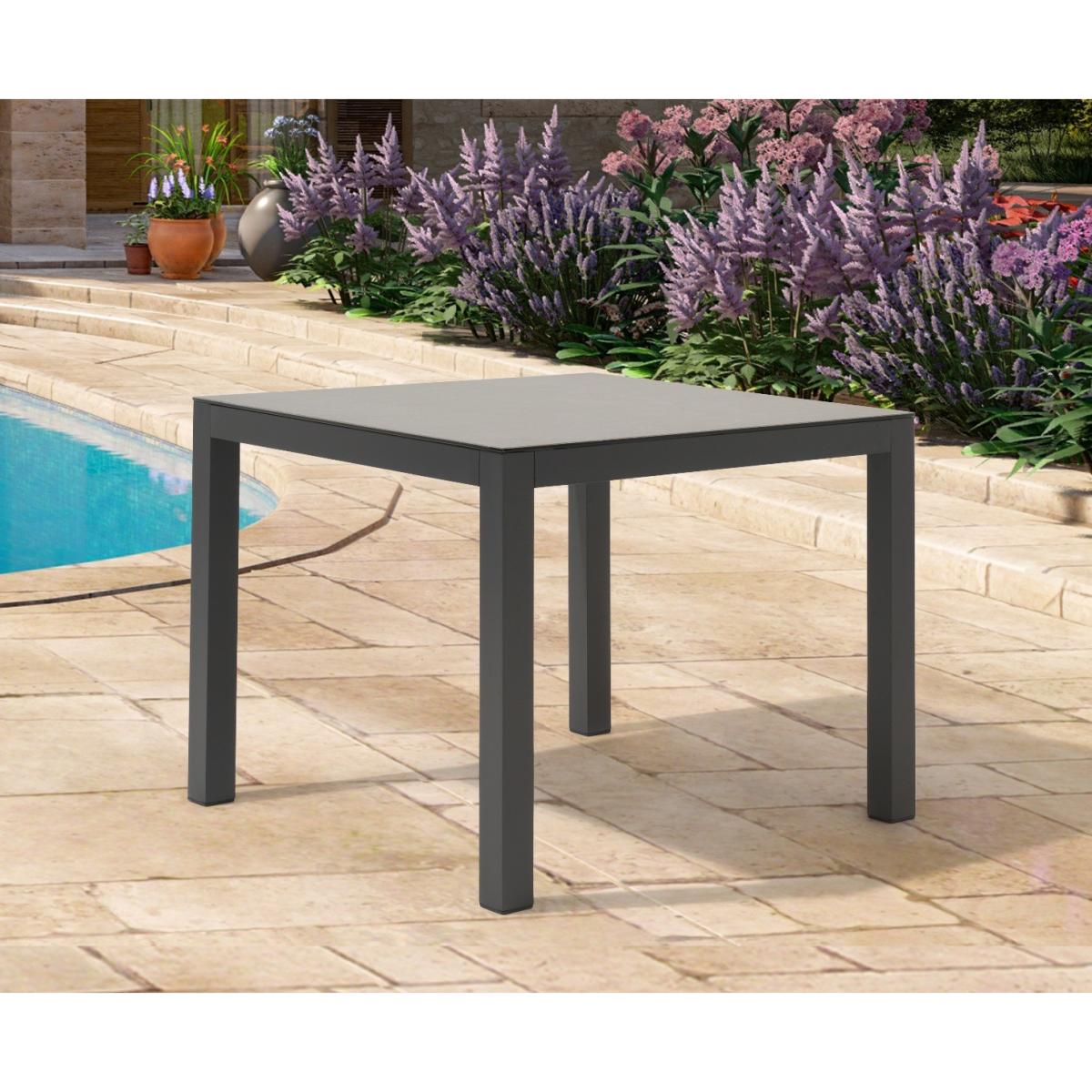 Gardenia 90cm Dark Grey Garden Table – image 2