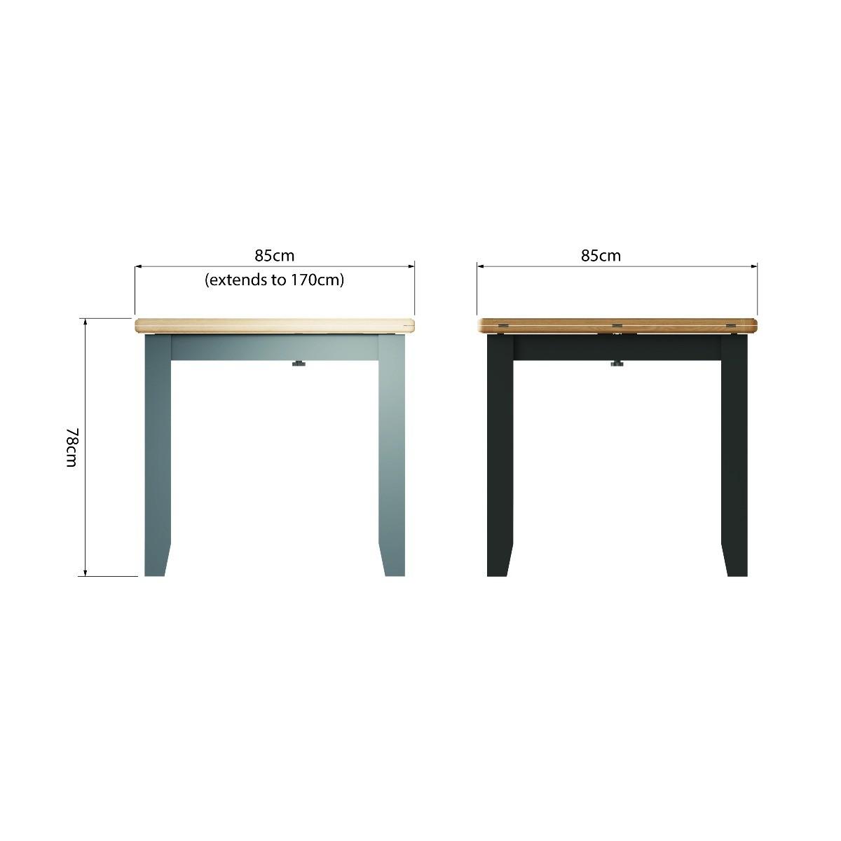 Arlia Oak and Grey Flip Top Table – image 10