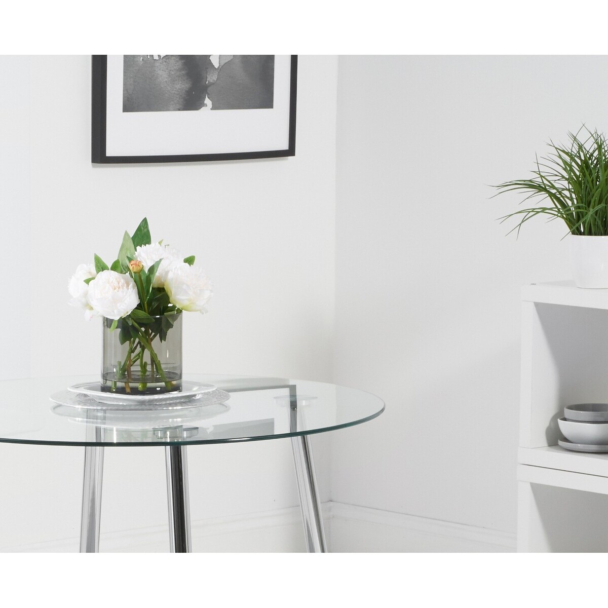 Catalina 90cm Glass Round Dining Table – image 3