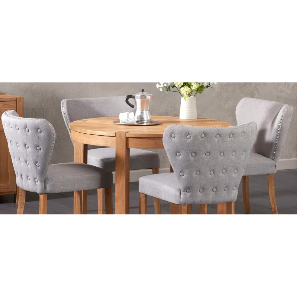 Thetford 110cm Oak Round Dining Table – image 8