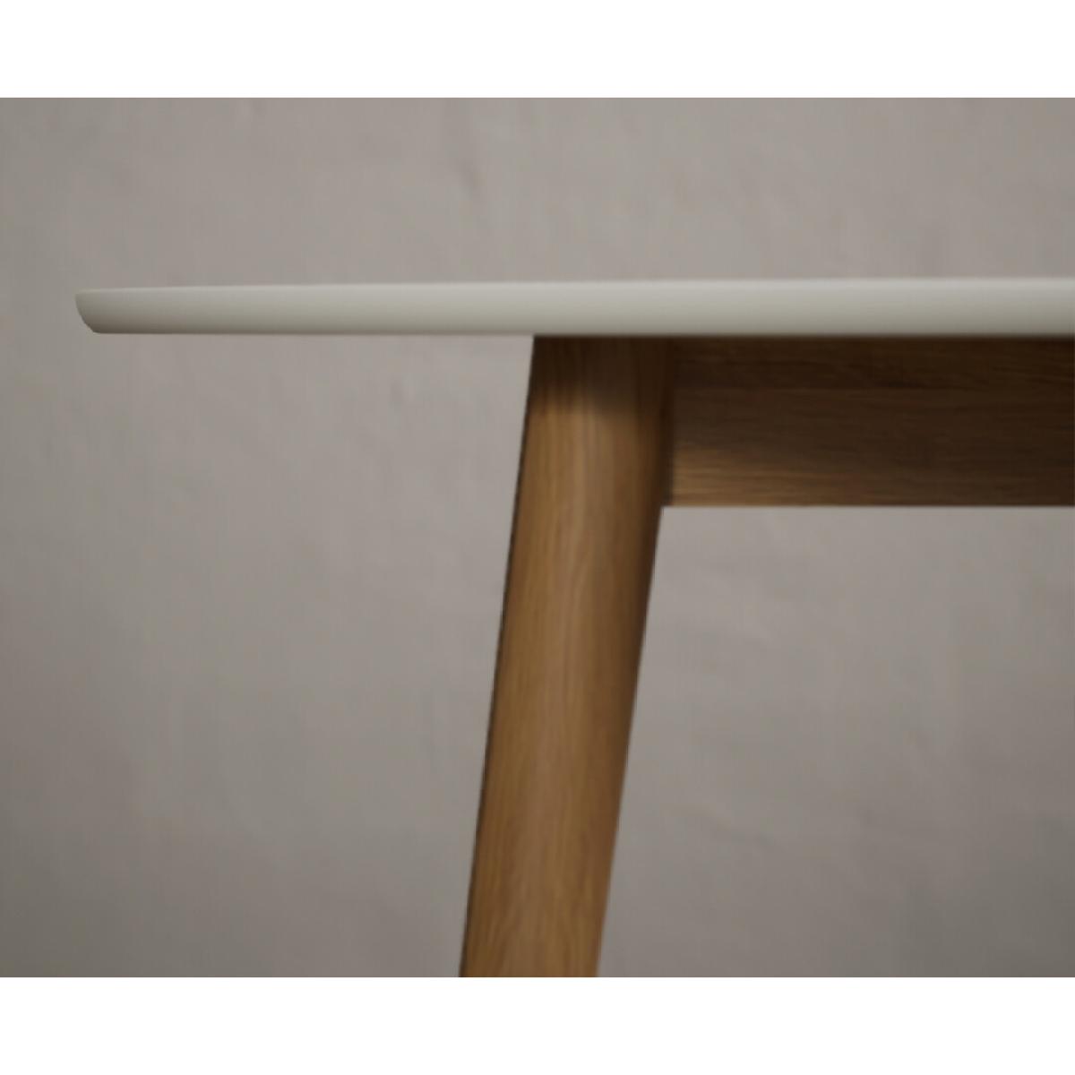 Nordic 120cm Round Solid Oak and Signal White Painted Dining Table – image 5