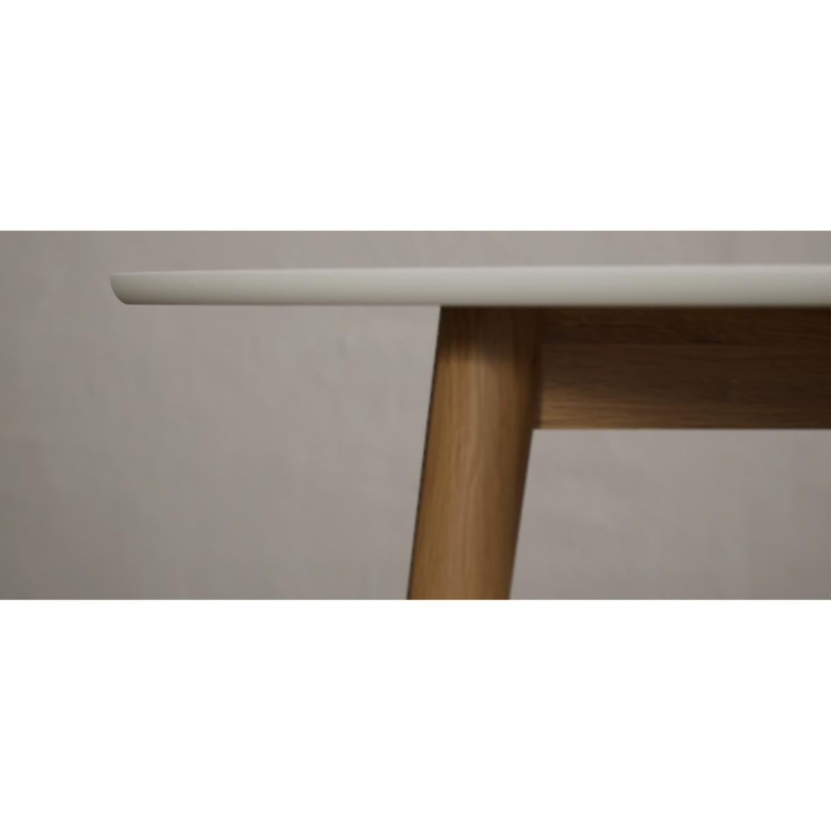 Nordic 120cm Round Solid Oak and Signal White Painted Dining Table – image 6