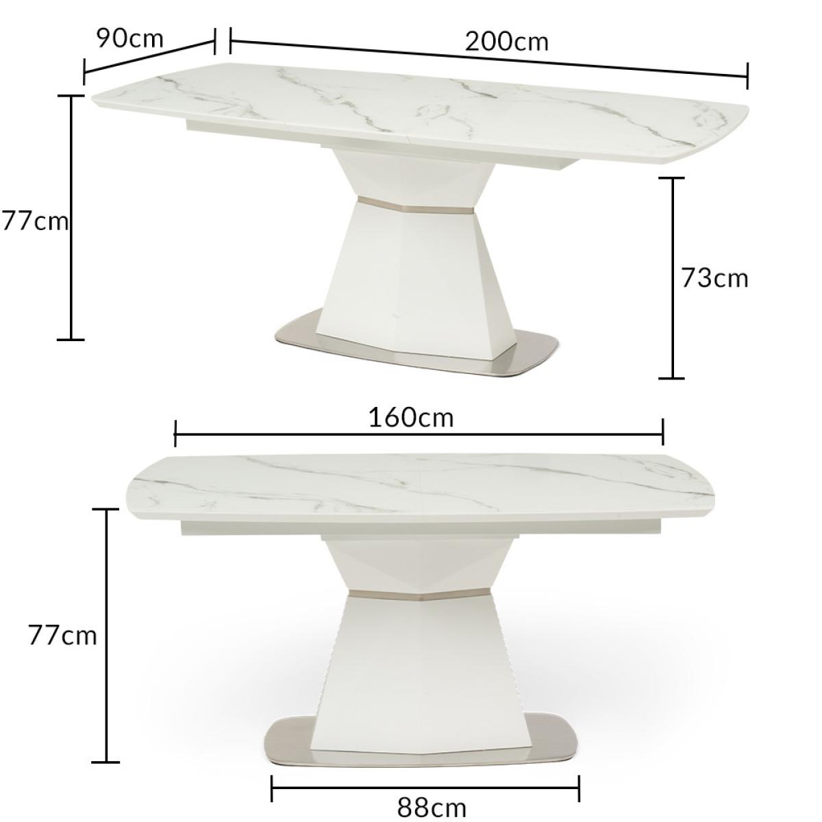 Jackson 160cm White Extending Dining Table – image 13
