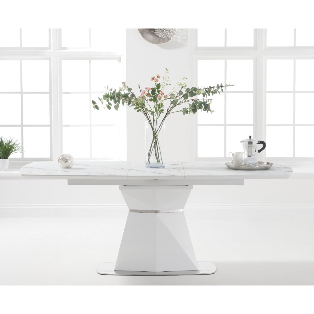 Jackson 160cm White Extending Dining Table – image 1