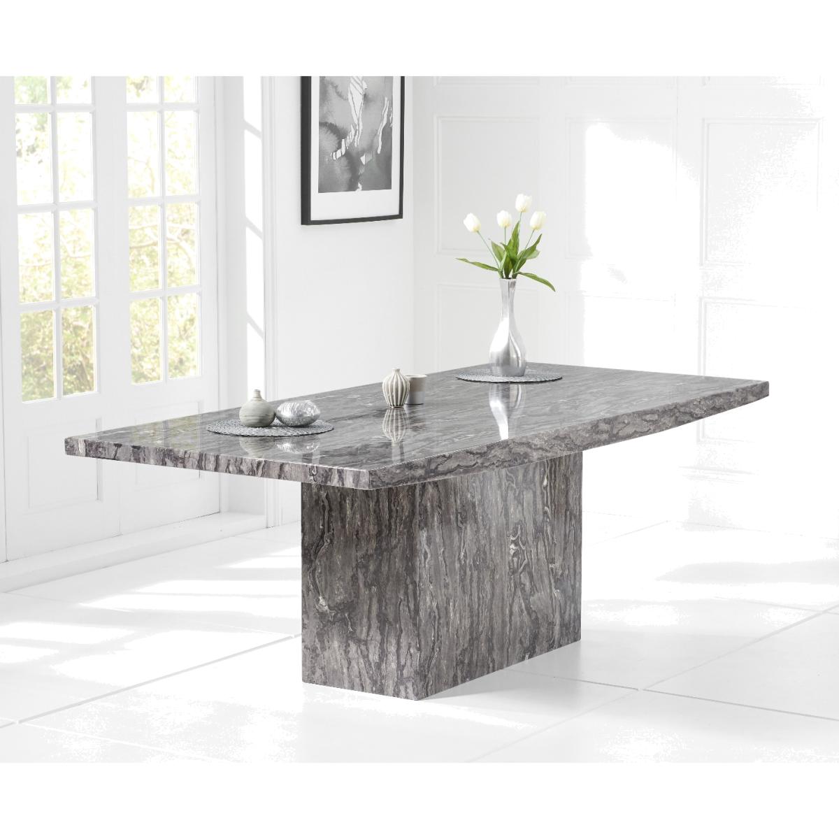 Crema 180cm Grey Marble Dining Table – image 1
