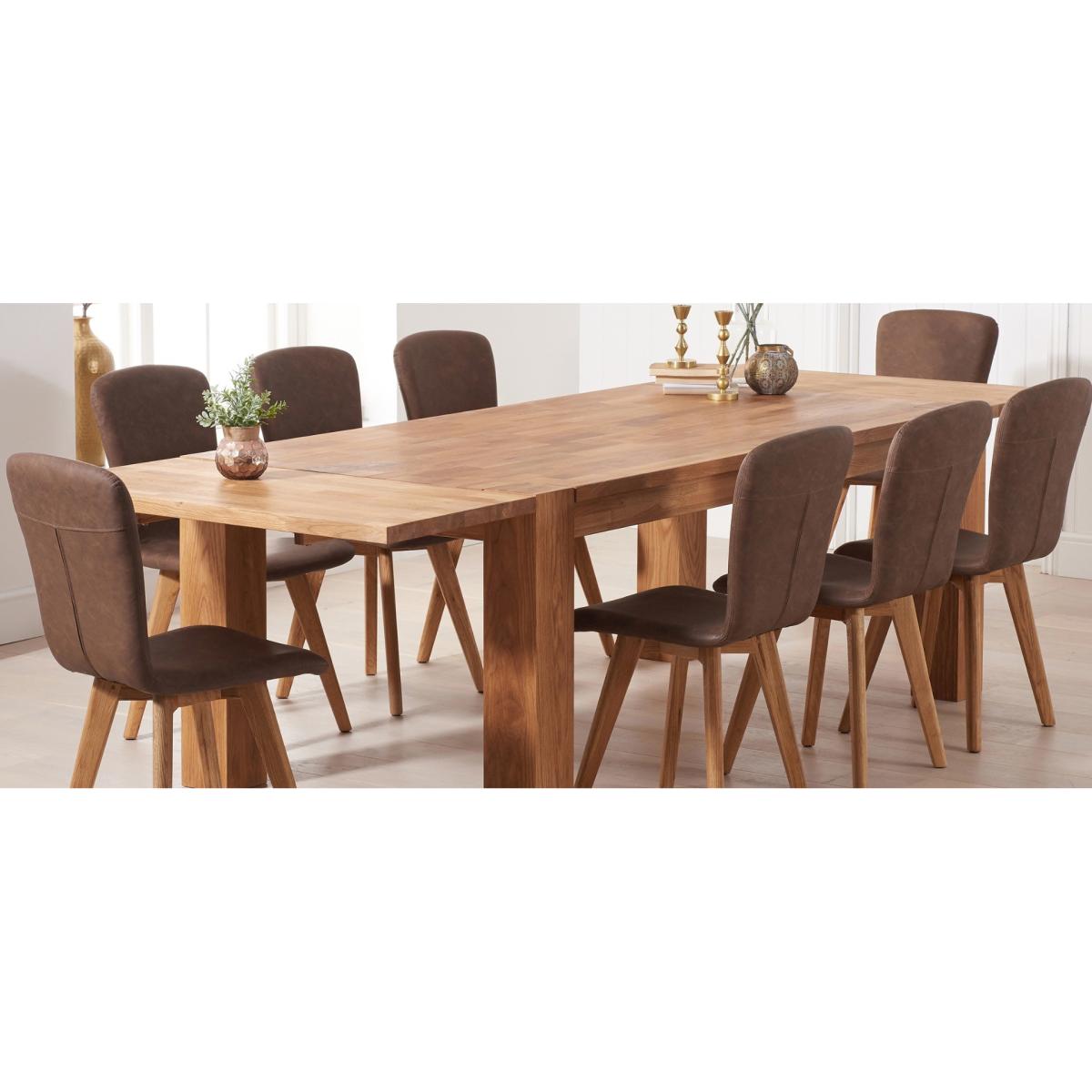 Extending Sheringham 200cm Solid Oak Dining Table – image 13