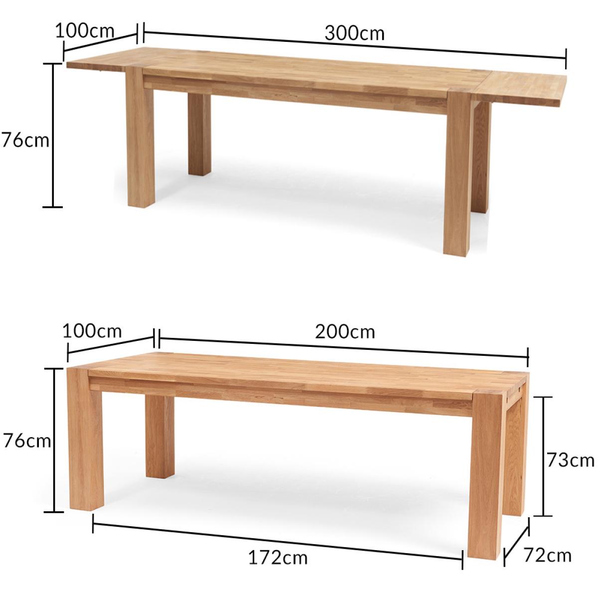 Extending Sheringham 200cm Solid Oak Dining Table – image 16