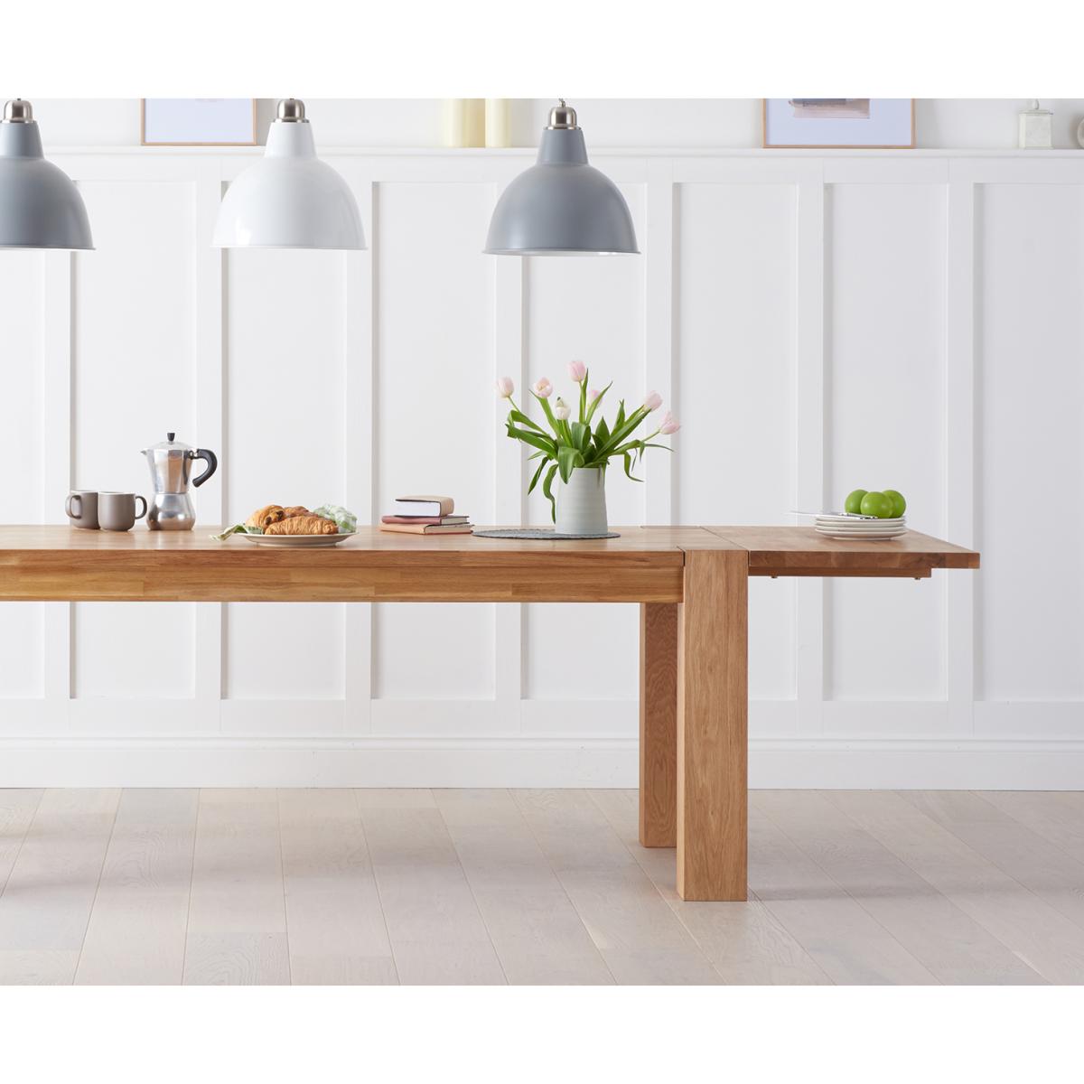 Extending Sheringham 200cm Solid Oak Dining Table – image 5