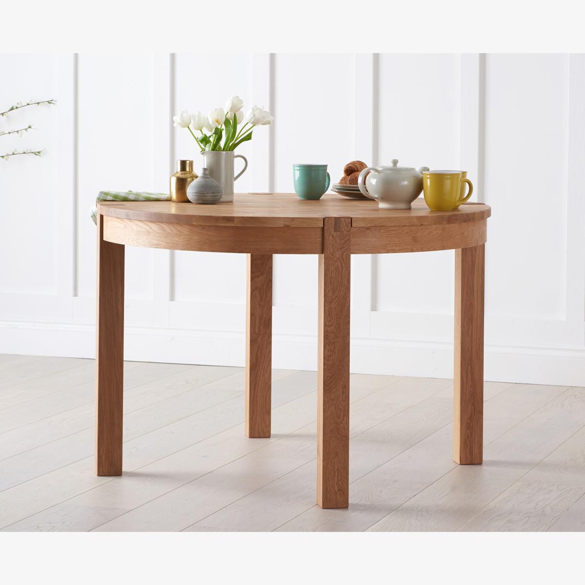 Ex-display Verona 110cm Oak Round Dining Table
