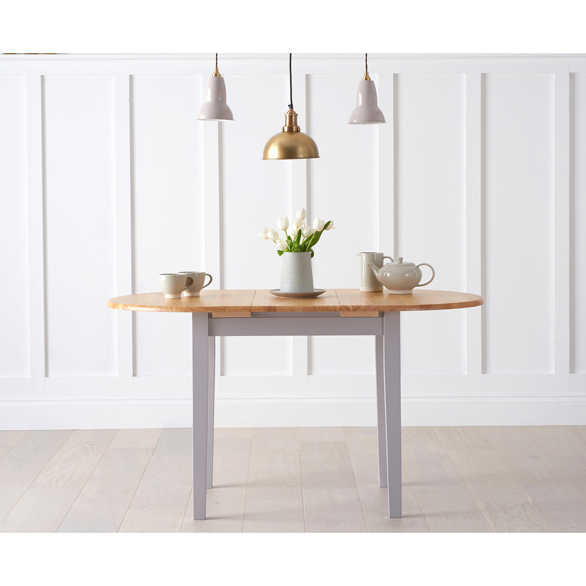Amalfi Oak and Grey Extending Dining Table – image 2