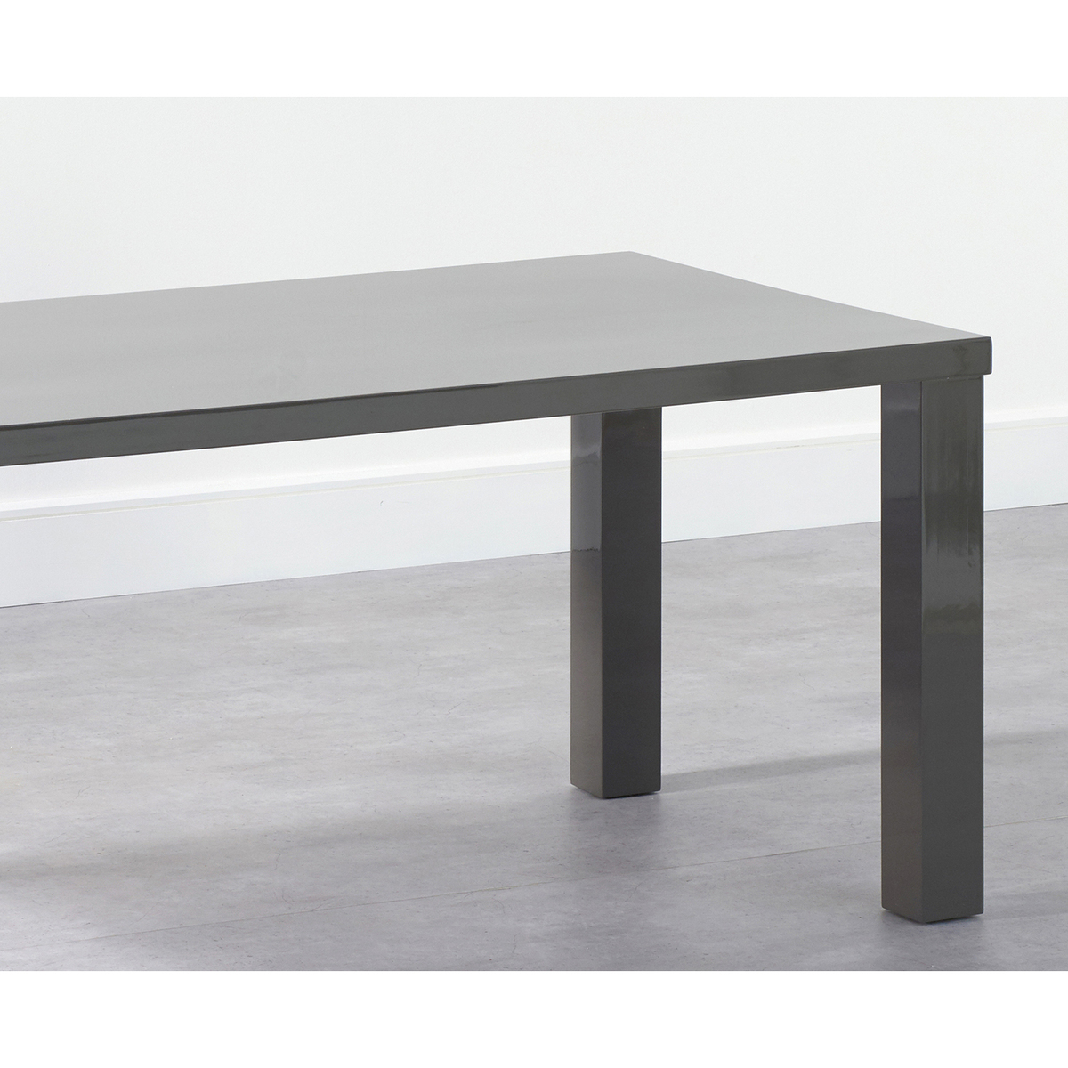 Atlanta 200cm Dark Grey High Gloss Dining Table – image 3
