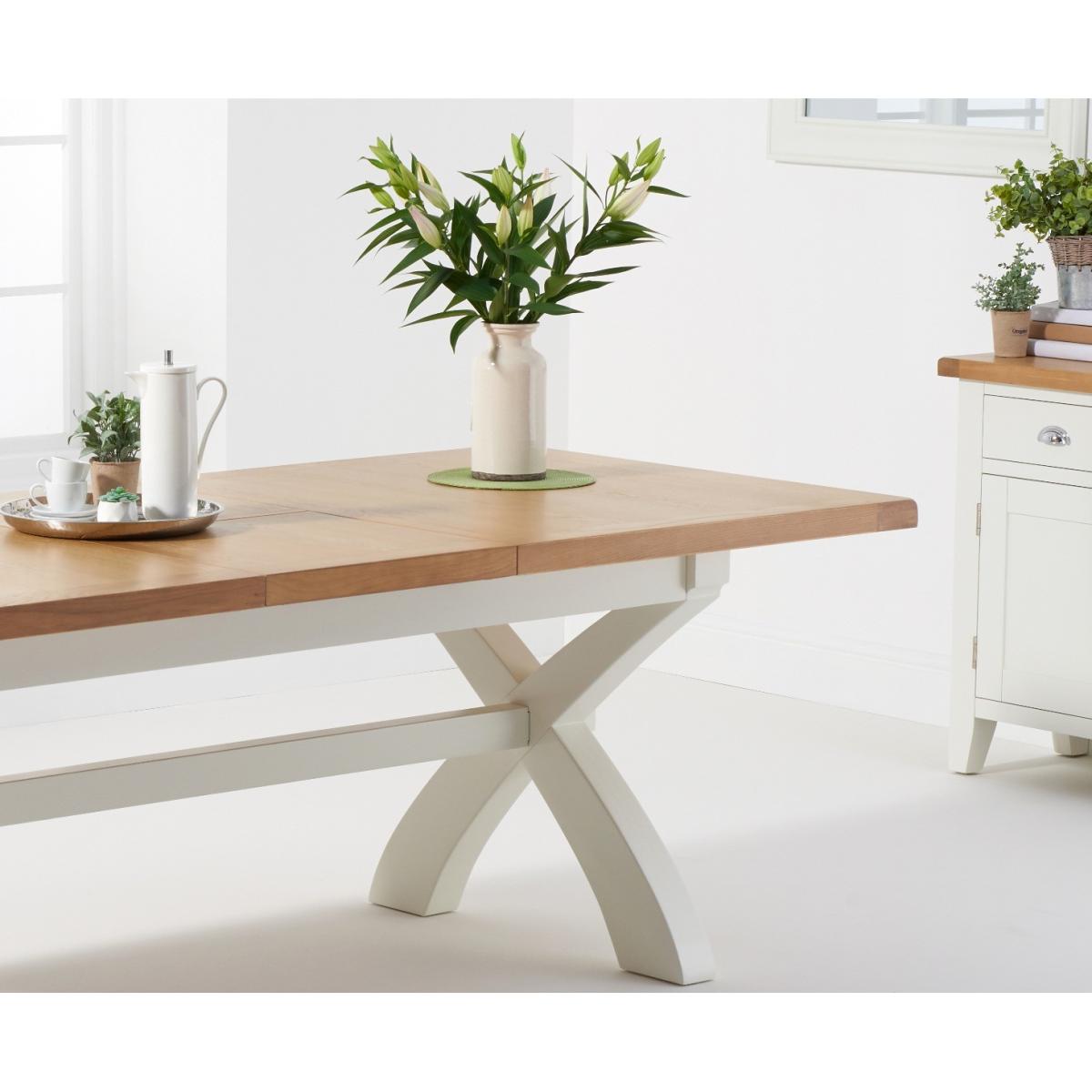 Eden Oak and White 180cm Butterfly Extending Table – image 2