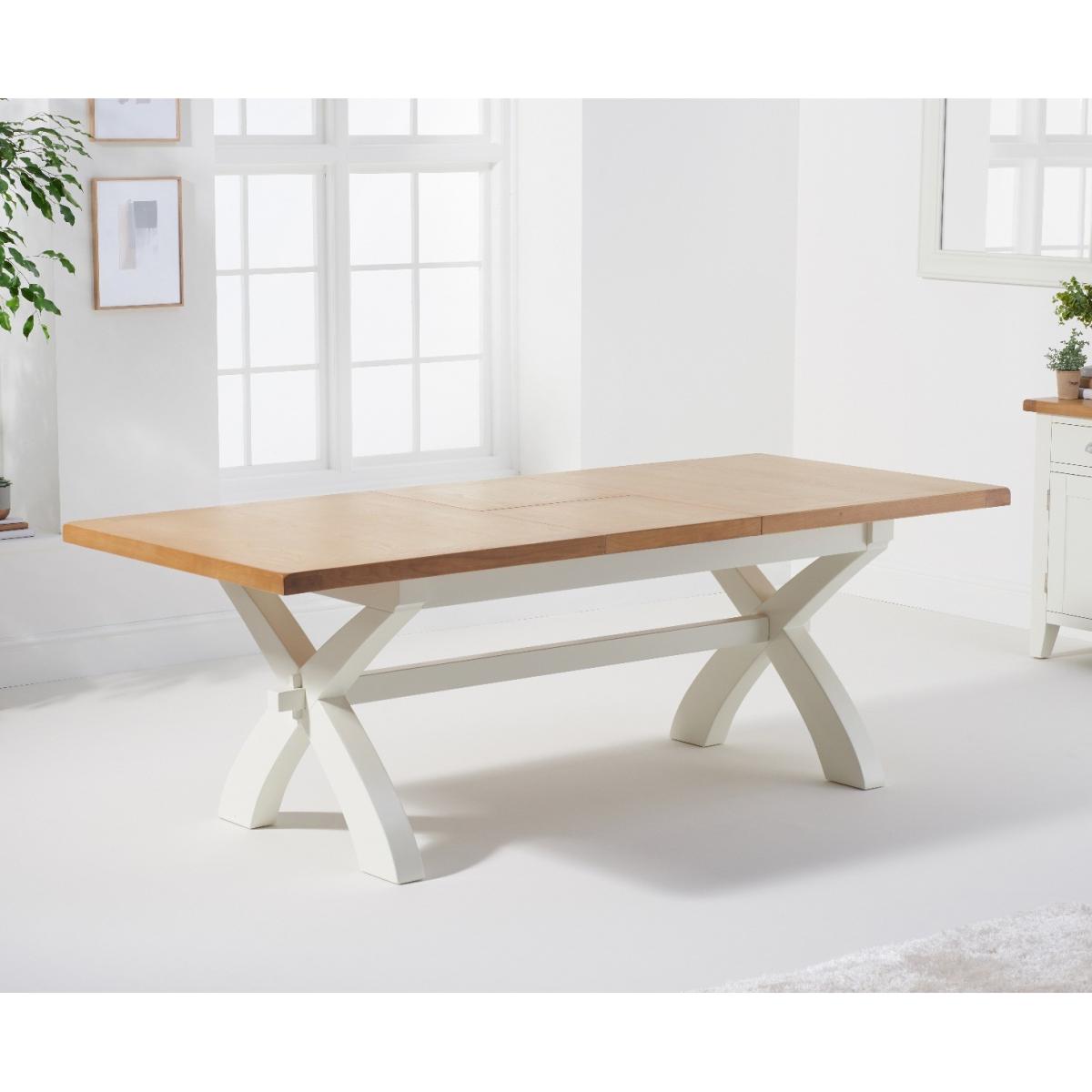 Eden Oak and White 180cm Butterfly Extending Table – image 3