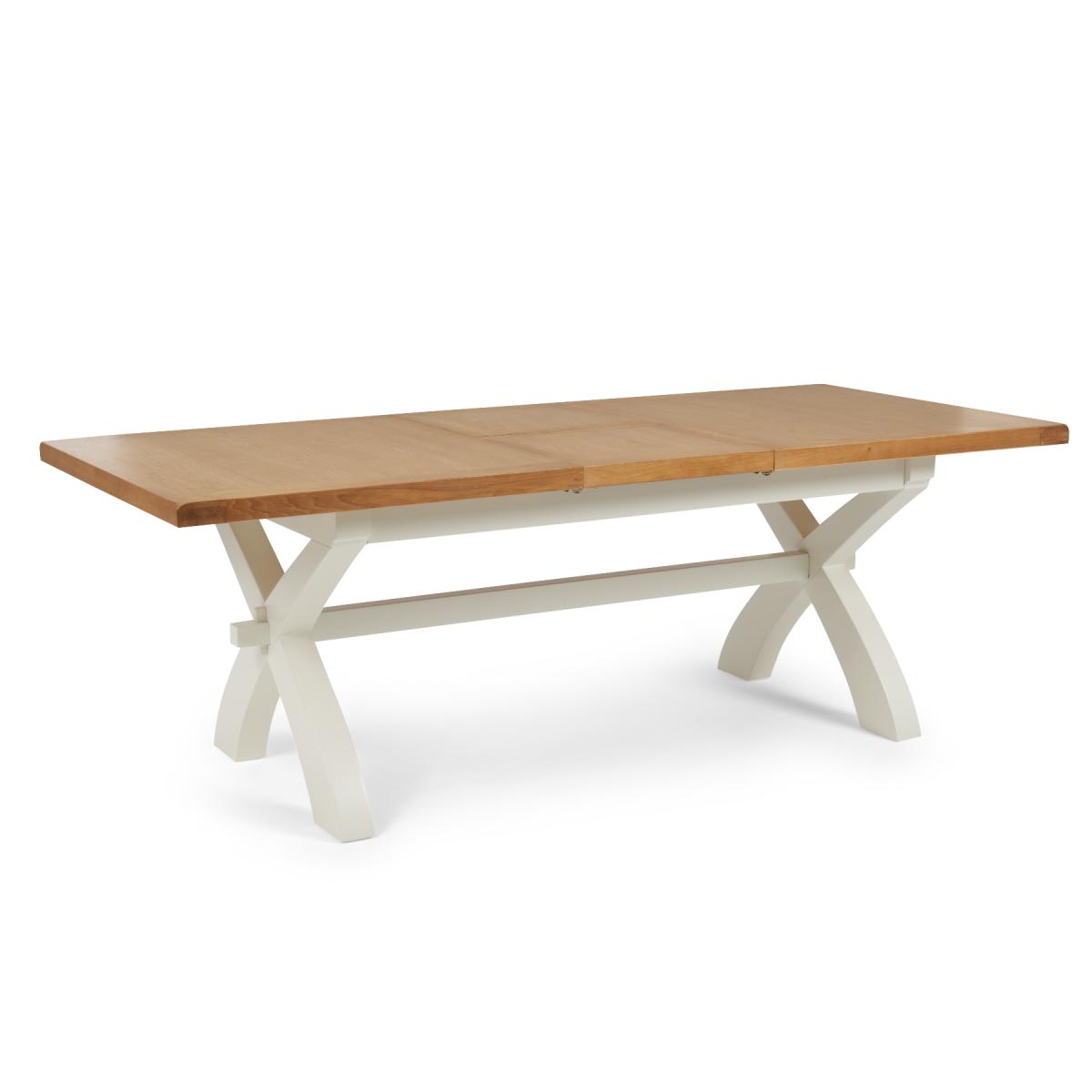 Eden Oak and White 180cm Butterfly Extending Table – image 7