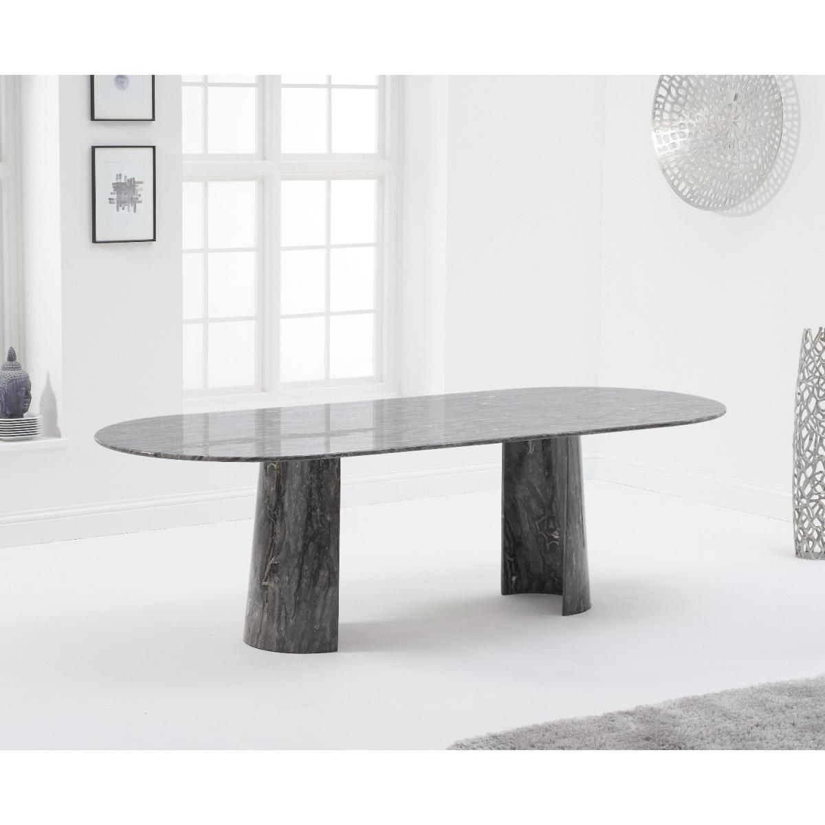 Sutton 260cm Grey Marble Dining Table – image 2