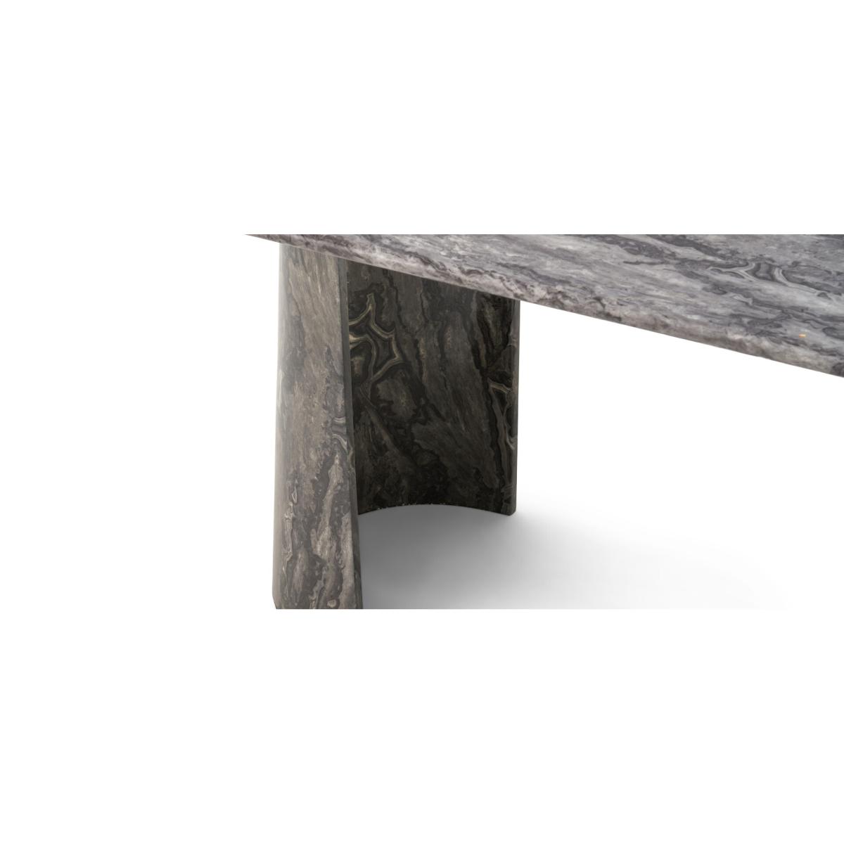 Sutton 260cm Grey Marble Dining Table – image 12