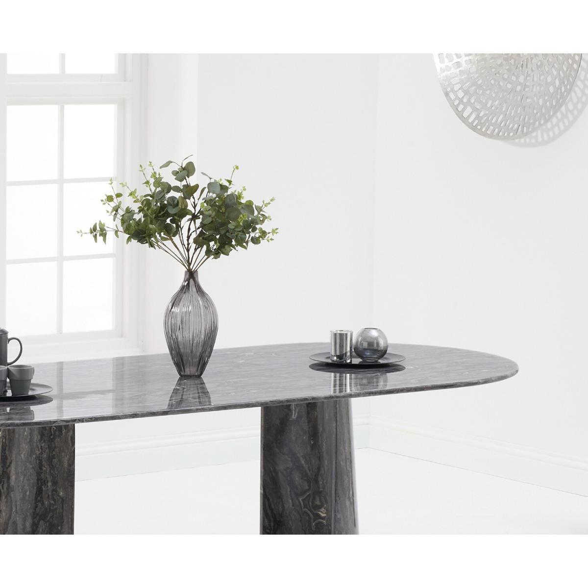 Sutton 260cm Grey Marble Dining Table – image 3