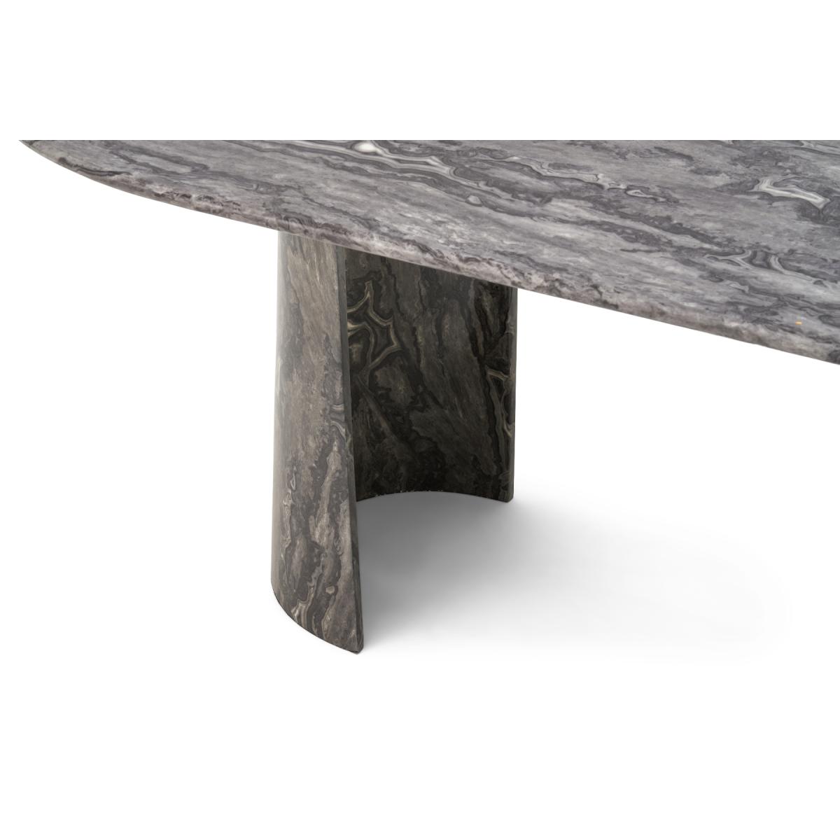 Sutton 260cm Grey Marble Dining Table – image 6