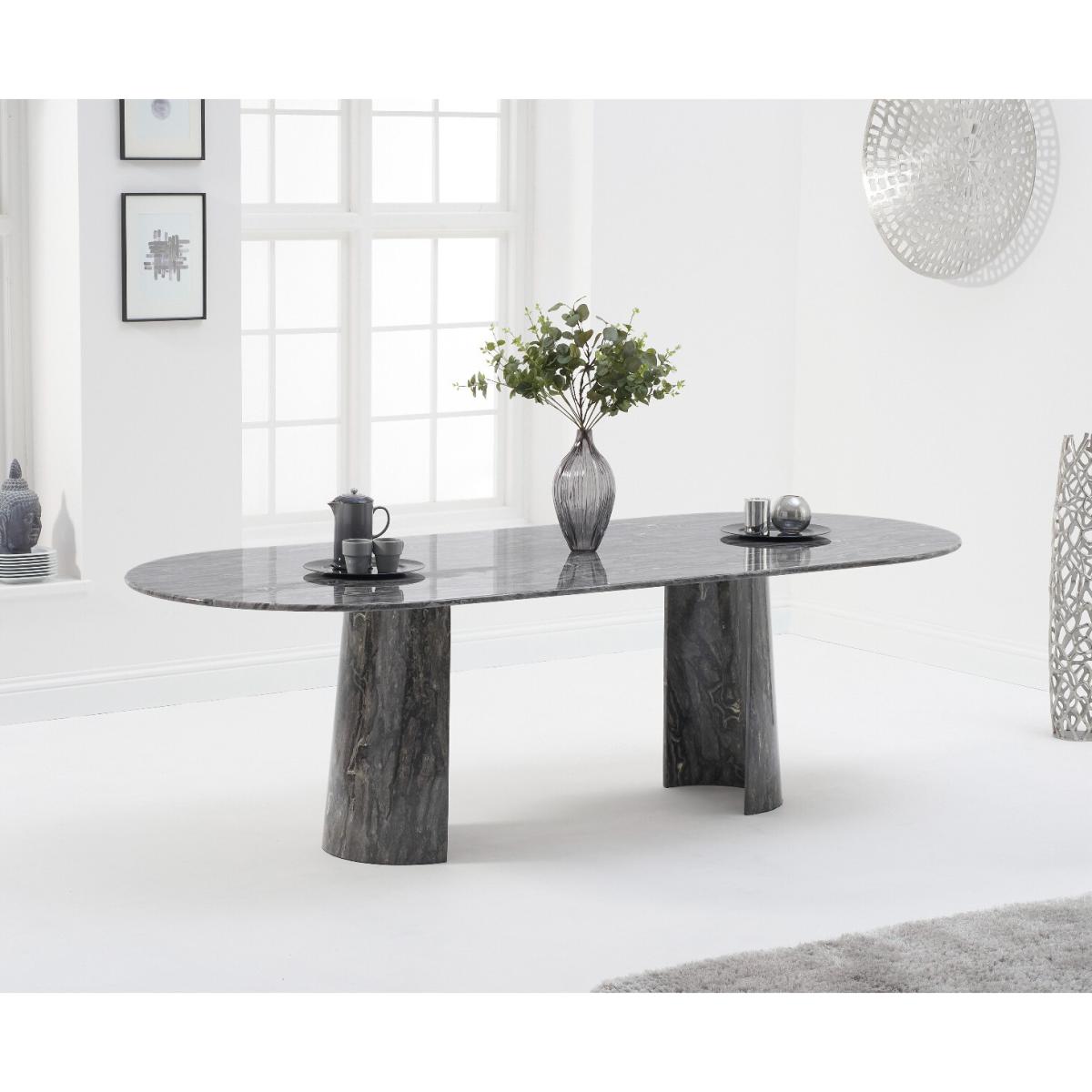 Sutton 260cm Grey Marble Dining Table – image 1