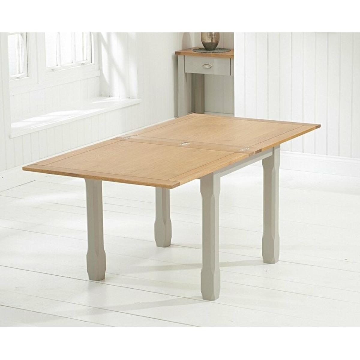 Ex-display Somerset 90cm Oak and Grey Flip Top Extending Dining Table – image 2