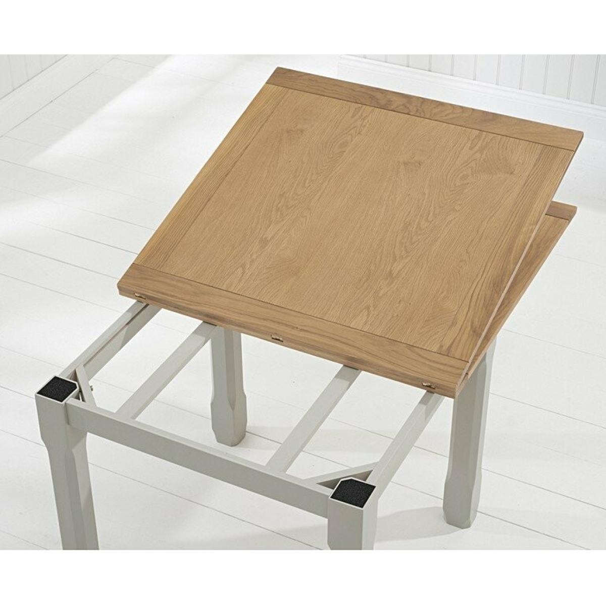 Ex-display Somerset 90cm Oak and Grey Flip Top Extending Dining Table – image 5