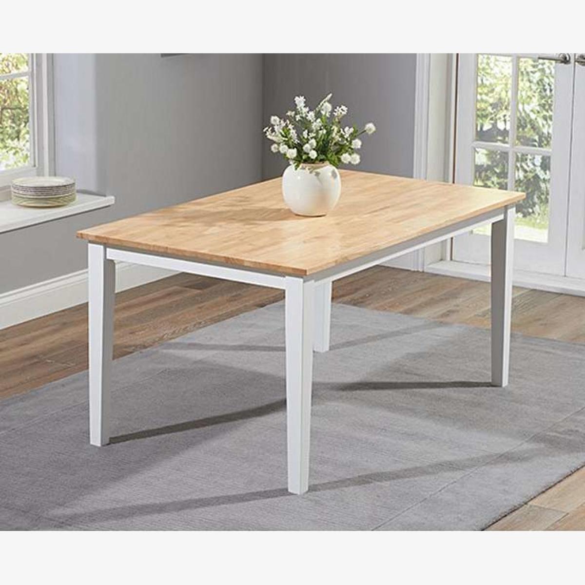 Ex-display Chiltern 150cm White and Oak Dining Table