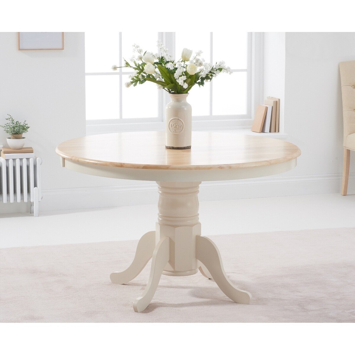 Epsom Cream Dining Table – image 2