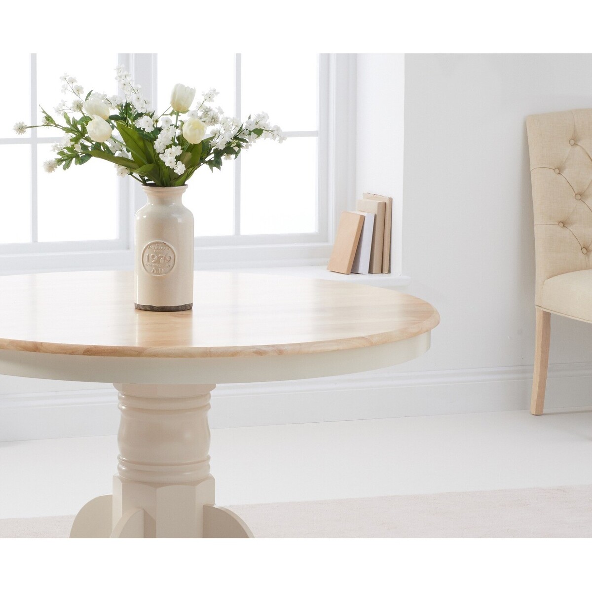 Epsom Cream Dining Table – image 3