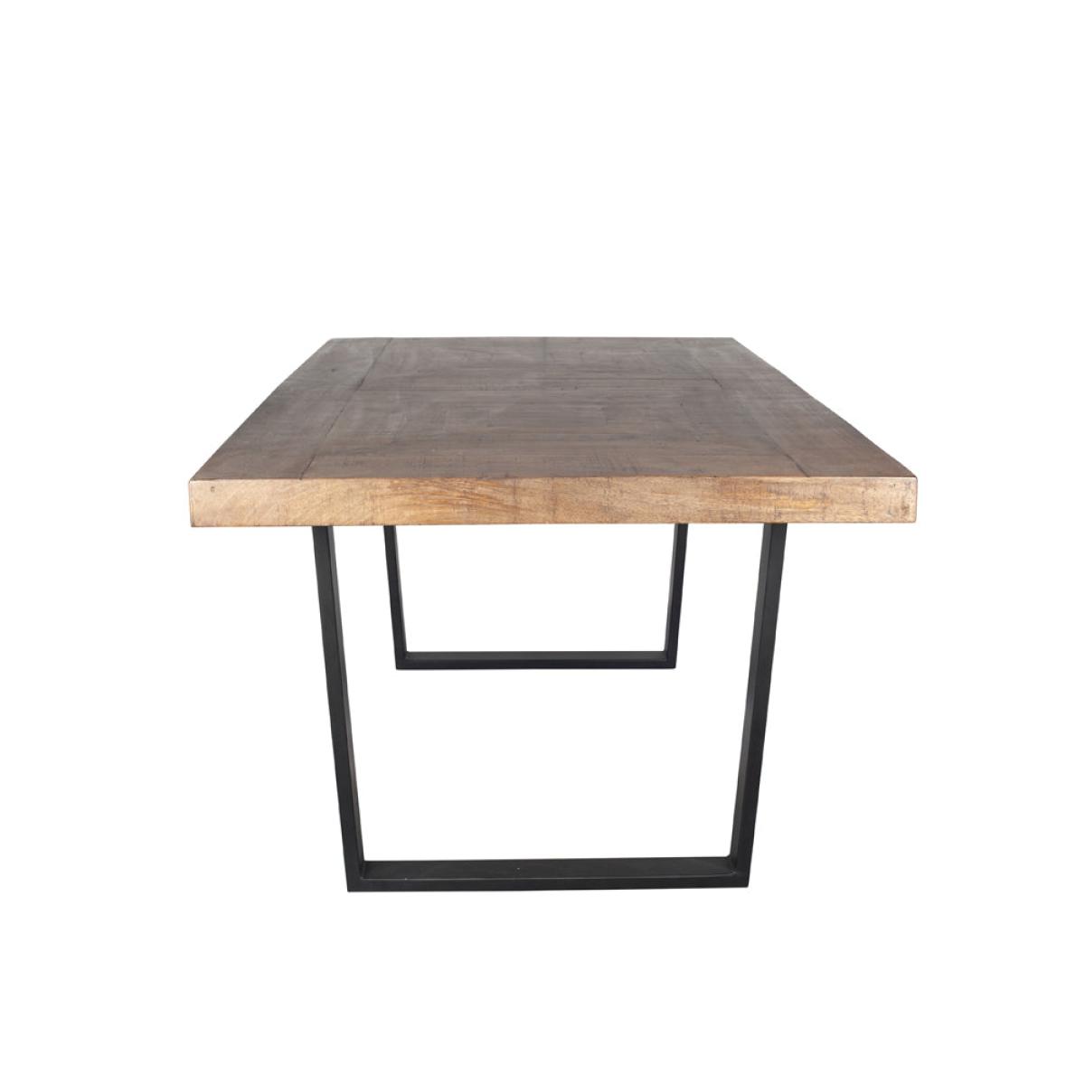 Olivia's Lola Iron Rectangular Dining Table in Pahoja Mnago Wood K/D – image 3