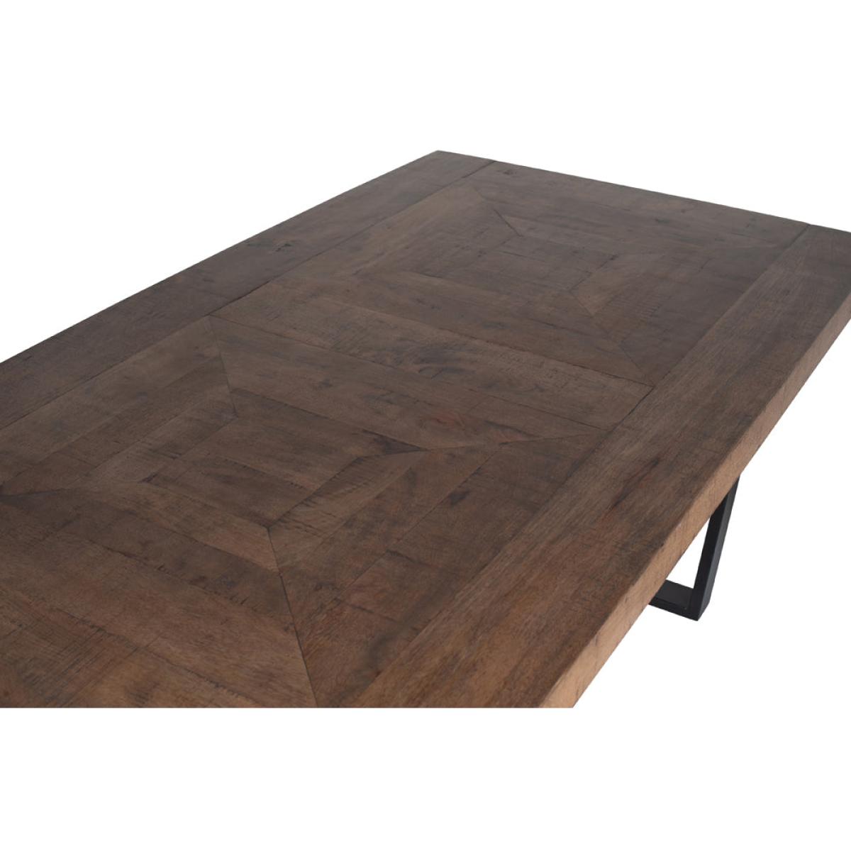 Olivia's Lola Iron Rectangular Dining Table in Pahoja Mnago Wood K/D – image 4