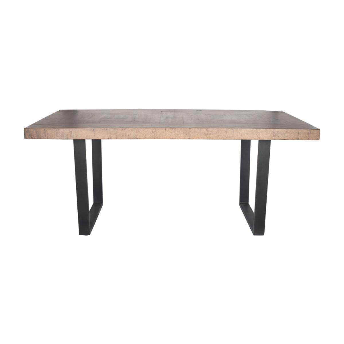 Olivia's Lola Iron Rectangular Dining Table in Pahoja Mnago Wood K/D – image 1